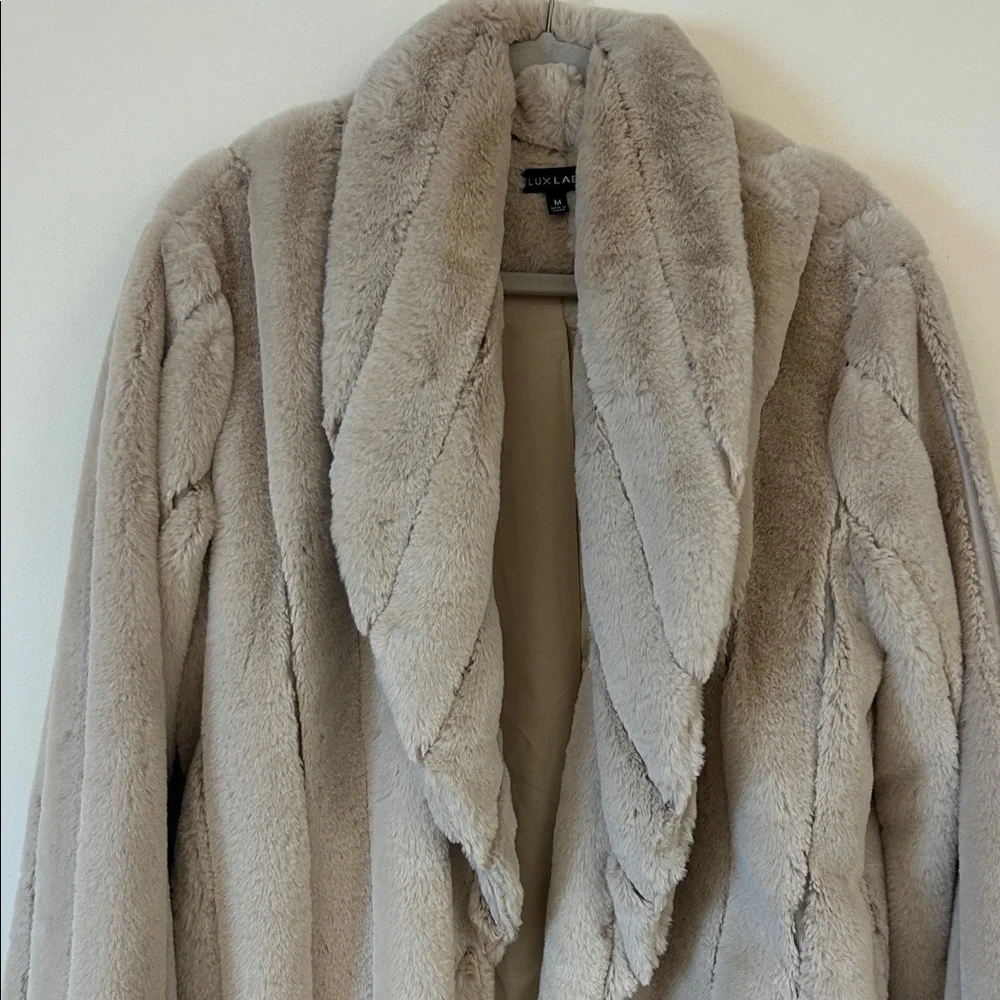 JLux Label Long Faux Fur Coat - Picture 4 of 10